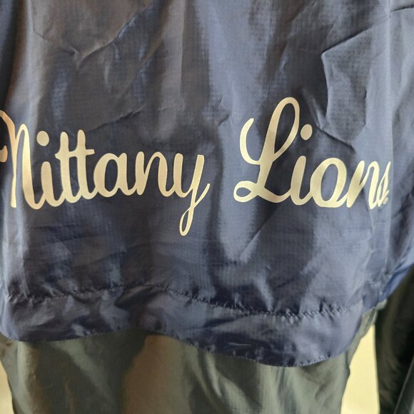 Penn State Jacket Womens Large Blue Windbreaker Colosseum Full Zip Vented Light - Picture 8 of 11